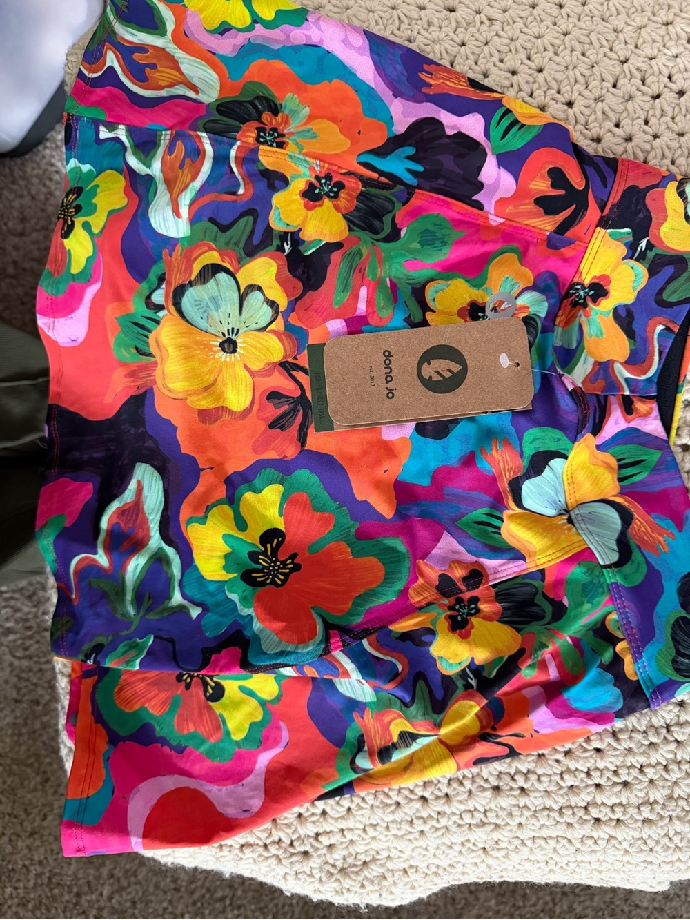 Women's Bright Floral Stretch Skort ~ Small